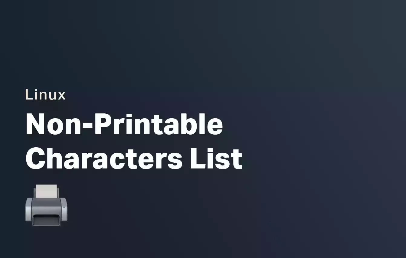 Reference Non Printable Characters List