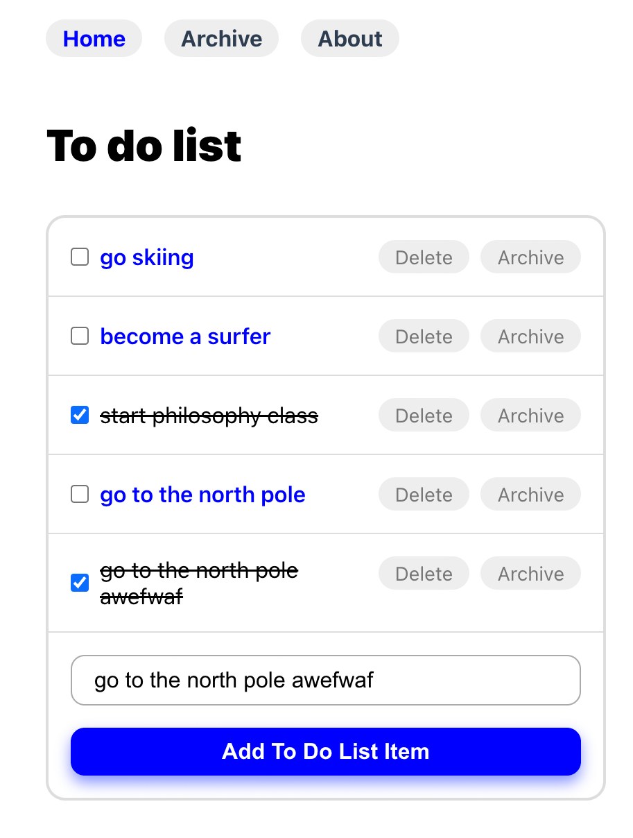 How our Vue Todo list will look